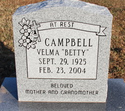 Velma Verlene “Betty” <I>Kelley</I> Campbell 