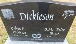 Bessie M. “Betty” <I>Ross</I> Dickieson 