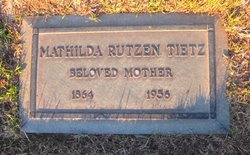 Mathilda Hulda <I>Rutzen</I> Tietz 