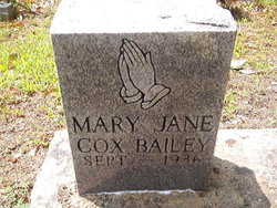 Mary Jane <I>Cox</I> Bailey 