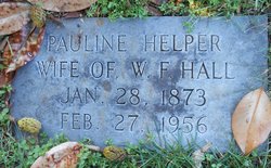 Pauline <I>Helper</I> Hall 