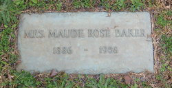 Maude Elizabeth <I>Rose</I> Baker 