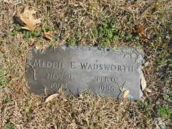 Meddie E <I>Winsett</I> Wadsworth 