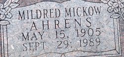 Mildred Irene <I>Mickow</I> Ahrens 