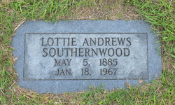Martha Charlotte “Lottie” <I>Andrews</I> Southernwood 
