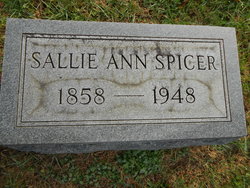Sarah Ann “Sallie” <I>Estes</I> Spicer 