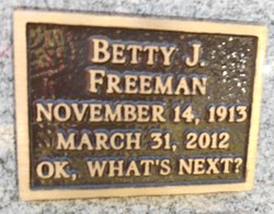 Betty <I>Jorns</I> Freeman 