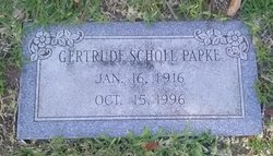 Gertrude Rebecca <I>Scholl</I> Papke 