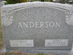 Agnes <I>McAllister</I> Anderson 