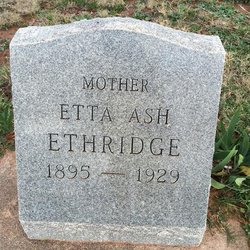 Martha Etta Ash “Etta” <I>McAdams</I> Ethridge 