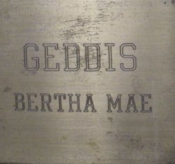 Bertha Mae Geddis 