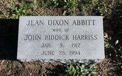 Jean Dixon <I>Abbitt</I> Harriss 