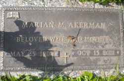Marian <I>Marshall</I> Akerman 