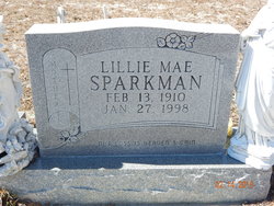 Lillie Mae <I>Garrett</I> Sparkman 