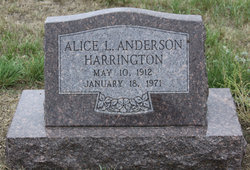 Alice Louise Anderson <I>Burke</I> Harrington 