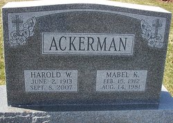 Mabel K. <I>Wieand</I> Ackerman 