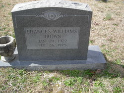 Frances <I>Williams</I> Brown 