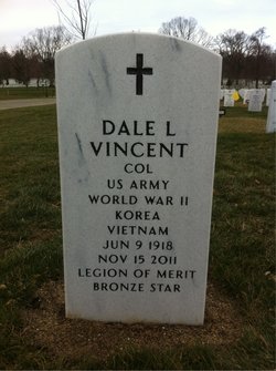 COL US Army Retired Dale Leon Vincent Sr.