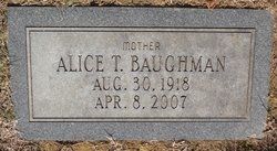Alice T Baughman 