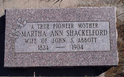 Martha Ann <I>Shackelford</I> Abbott 