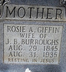 Rose Anna <I>Giffin</I> Burroughs 