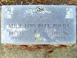 Alice Lois <I>Patt</I> Ponds 
