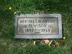 Bertha <I>Davison</I> Clayson 