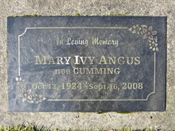 Mary Ivy <I>Cumming</I> Angus 