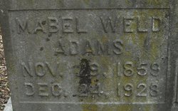 Mabel Flora <I>Weld</I> Adams 
