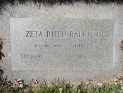 Zeta Ruth <I>Robbins</I> Balcom 