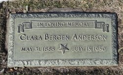 Clara Elna <I>Bergen</I> Anderson 