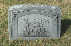 Oneita <I>Dean</I> Bradley 