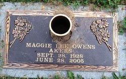 Magdalene Lee “Maggie” <I>Owens</I> Akers 