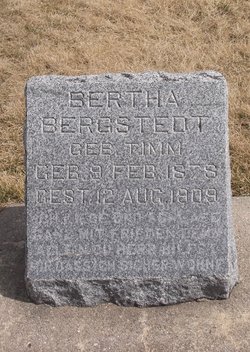 Bertha <I>Timm</I> Bergstedt 