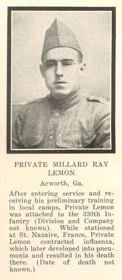 Pvt Millard Ray Lemon 