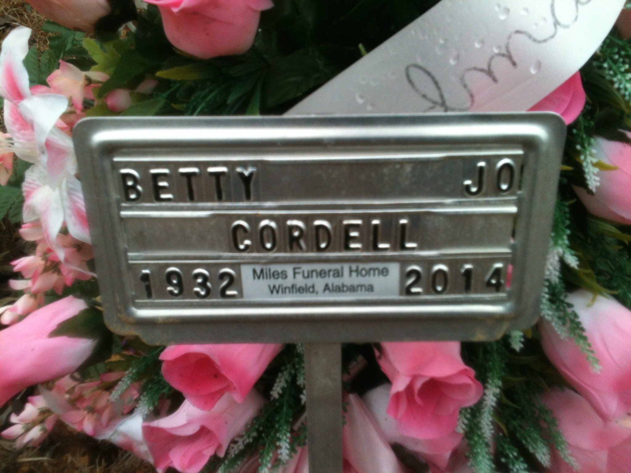 Betty Jo Edgil Cordell (1932-2014)