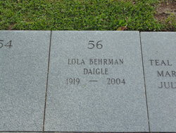 Lola <I>Behrman</I> Daigle 