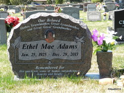 Ethel Mae <I>Hopkins</I> Adams 
