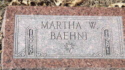 Martha <I>Wegmann</I> Baehni 