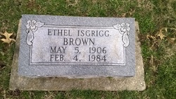Ethel M <I>Isgrigg</I> Brown 