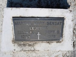 Martha Mary <I>Sensat</I> LeJeune 
