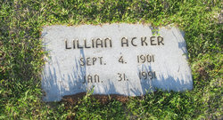 Lillian Claire <I>Sensibaugh</I> Acker 