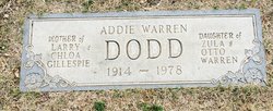 Addie <I>Warren</I> Dodd 