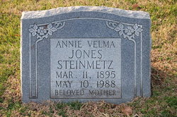 Annie Velma <I>Jones</I> Steinmetz 