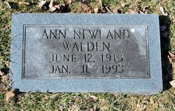 Ann <I>Newland</I> Walden 