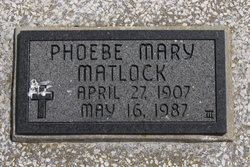 Phoebe Mary <I>Graham</I> Matlock 
