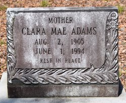 Clara Mae <I>Lewis</I> Adams 