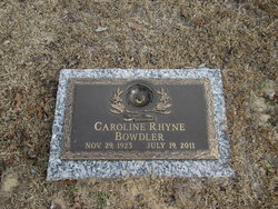 Caroline <I>Rhyne</I> Bowdler 