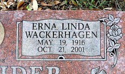 Erna Linda <I>Wackerhagen</I> Schneider 