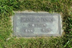 Fannie A <I>Armstrong</I> Inman 